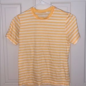 PacSun basics yellow and white striped crew neck